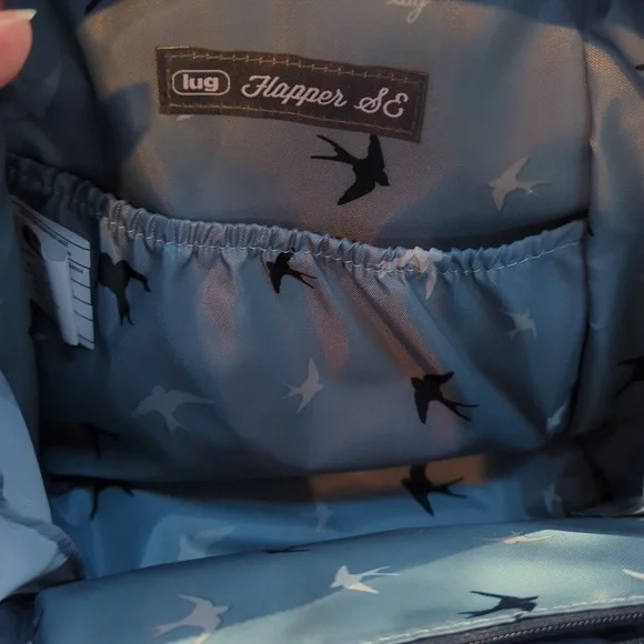 Lug, Flapper SE, Metallic Blue Convertible Crossbody Bag. - Picture 3 of 15